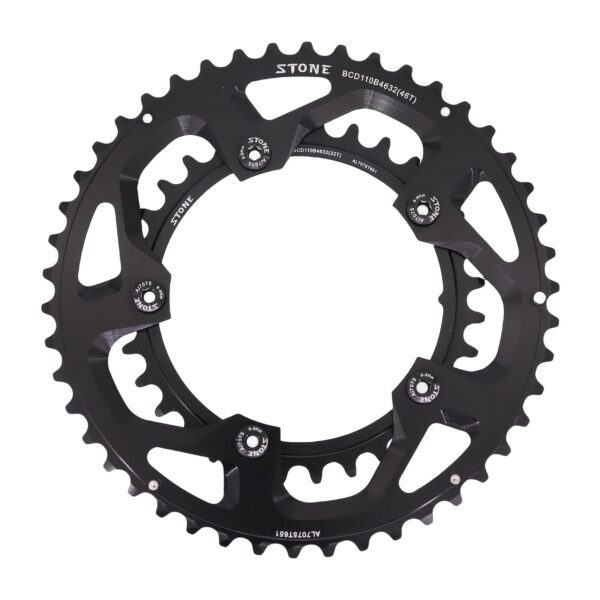 DJC Stone Bike Round Double Chainring 110bcd 2X 52 36T 53 39T 54 40T 50 34 for Sram Red Rival S350 S900 Rotor Force Enhance your road or gravel bike performance with DJC Stone Bike Double Chainring. Compatible with Shimano, Sram, and FS.A 110BCD 5 Bolts Cranksets. Choose from various tooth options and experience top-notch strength and precision with Aluminum 7075-T651 material.