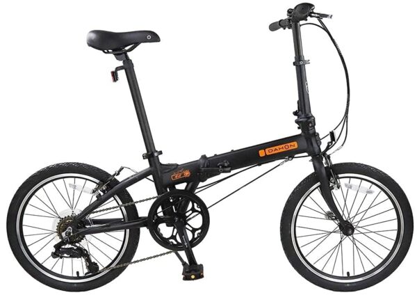 Dahon Hit Black Foldable Bike 300 lb Weight Limit Lightweight Aluminum Rims 'The Dahon Hit (Black) is your economic and ecological solution to urban commuting challenges. Skip traffic with its foldable design, sturdy construction, and increased weight limit to 300 lbs.'