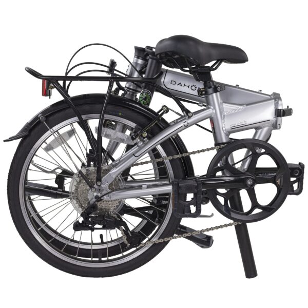 Dahon Mariner D8 Folding Bike Lightweight Aluminum Frame 8 Speed Gears 20 Foldable Bicycle for Adults The Dahon Mariner D8 Folding Bike offers the DAHON Advantage, combining lightweight aluminum frame, 8-speed gears, and a foldable design for convenient commuting. With an adjustable handle and durable construction, this bike is perfect for riders of various heights and weights.