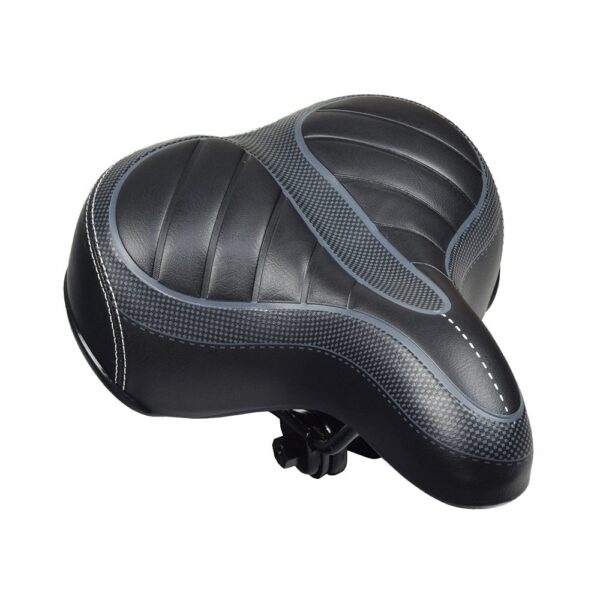 Deluxe Wide Cruiser Saddle Seat AlveyTech 10x8 Black Vinyl 78 Post Mount Upgrade your bike seat with the Deluxe Cruiser Saddle Seat from AlveyTech. This 10x8 black vinyl seat offers comfort, style, and durability with its wide shape, anatomical relief, springs, and stitched construction. Suitable for bicycles with a 7/8' seat post, this seat is a budget-friendly option for enhancing your riding experience.