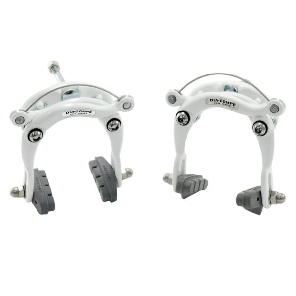 Dia Compe DC750 Center Pull Caliper Brake Set White DIA COMPE DP2503 Upgrade your Comfort bike with Dia Compe DC750 Center Pull Caliper Brake Set in White. Cold forged aluminum arms & OEM package included.