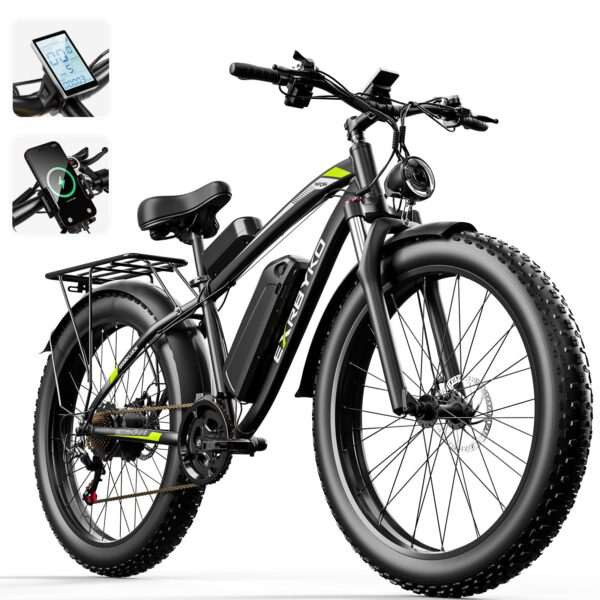 E Bikes for Adults Electric 48V Fat Tire Bike 21 Speed Gears 750W Peak 1000W 34MPH UL Certified Explore the EXRBYKO Electric Bike for Adults with a powerful 750W motor and 840WH battery. Achieve up to 70 miles per charge, cruise at 34 MPH, and conquer various terrains with ease. Enjoy the convenience of 5 riding modes, premium features like an intelligent LCD display, and top-notch safety components.