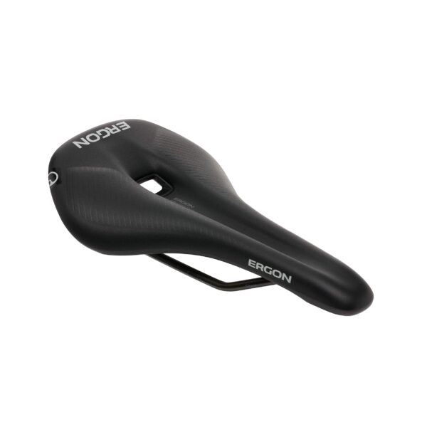 Ergon SR Comp Mens Saddle SmallMedium 3.5 7.55 9 Flat Contour Orthocell Inlays Deep Pressure Relief Channel Y Shape Experience comfort and performance with the Ergon SR Comp Men's Saddle. Designed for road cycling, it offers a flat shape, supple padding, and a deep pressure-relieving channel for optimal comfort on every ride.