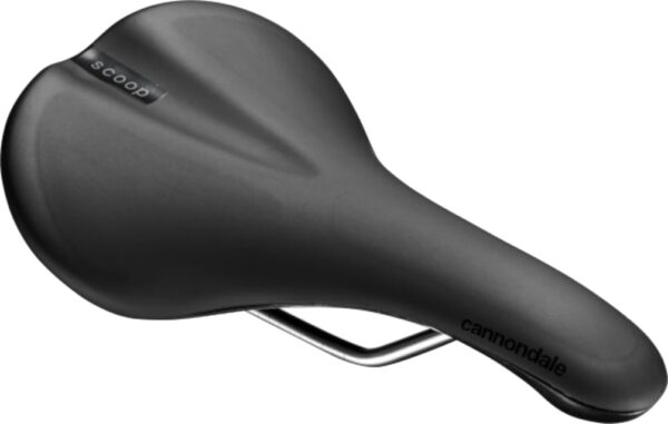 Fabric Cromo Gel Radius Saddle 155mm Cannondale Chromoly Rails Flexible Base Microfiber Gel The Cannondale Scoop Cromo Gel Radius Saddle provides ultimate comfort with a Radius profile and 3 gel inserts for all-day riding. Enjoy a relaxed position with durable chromoly rails and a flexible base. Dimensions: 155mm x 260mm, Weight: 295g.