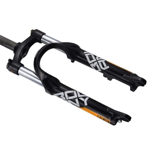 Folding Bike Suspension Fork 20 Inch BMX Fork 80mm Travel 1 18 Straight Tube Mechanical Front Fork Manual Lockout QR 9mm20 Orange HIMALO Enhance your biking experience with the Folding Bike Suspension Fork 20 Inch BMX Fork. Featuring a Mechanical Suspension system, Manual Lockout, and Aluminum alloy construction, this front fork offers durability and performance. Suitable for 20-inch BMX bikes with 1-1/8'' Straight tube and 80mm Travel. Quick release Axle for easy adjustments. Upgrade your ride today!