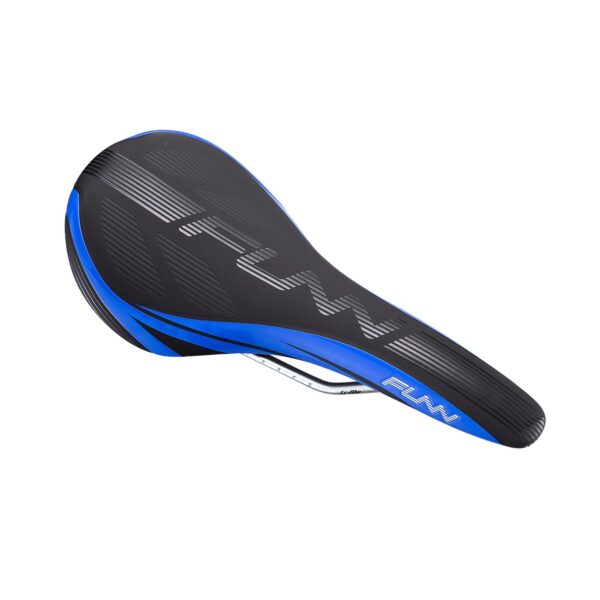 Funn Adlib HD Mountain Bike Saddle Durable Light CrMo Rails Comfortable Stable Vinyl Leather Covered MTB BMX Road Bike Experience ultimate comfort and stability with the Funn Adlib HD Mountain Bike Saddle. Designed for enduro racing, this saddle offers all-day comfort on rough terrains. Built tough with durable CrMo steel rails and vinyl leather outer, it's perfect for challenging trails.