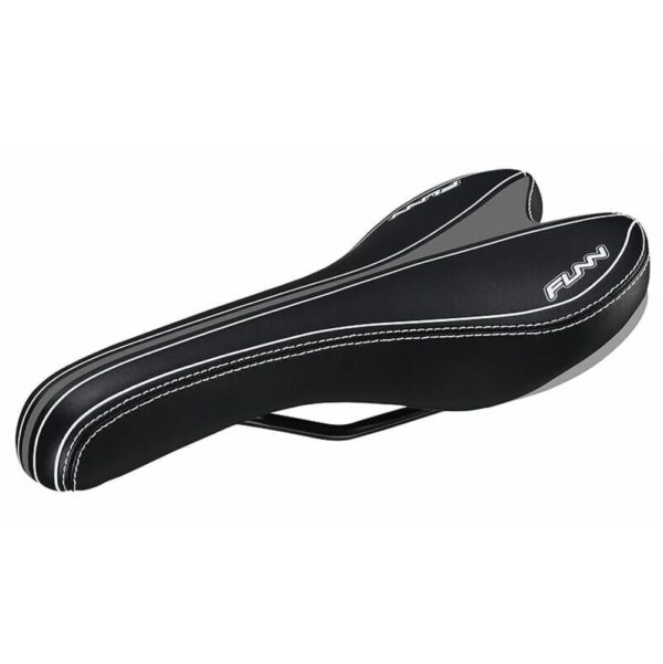 Funn Launch II Mountain Bike Saddle Light CrMo Rails Comfortable Durable Tough PVC Covered MTB BMX Road Bike Experience ultimate comfort with Funn Launch II Mountain Bike Saddle. Precision-engineered for downhill, enduro, and trail riders, this saddle offers superior comfort and durability. Wide platform, thick padding, and stable design ensure a secure and comfortable ride even on rugged trails.