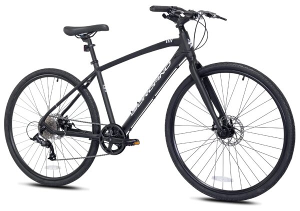 Giordano H1 Mens Hybrid Bicycle 7000 Series Aluminum Frame 8 Speed Drivetrain Discover the ultimate hybrid bike with the Giordano H1. Featuring a 7000 series aluminum frame, Microshift 8 Speed Drivetrain, and front/rear disc brakes, this bike offers comfort and performance. Suitable for riders 5'8'-6'.