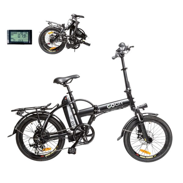 GoPower™ GoCity Electric Bike Adult Folding Bike Weighs Only 46lbs 50 Mile Range 20mph Top Speed Removable Battery Class 1 and 2 eBike Navigate city streets effortlessly with GoPower™ GoCity Electric Bike! Foldable, lightweight, and powerful, it offers 50+ mile range, 20mph speed, and a customizable motor for a seamless riding experience.