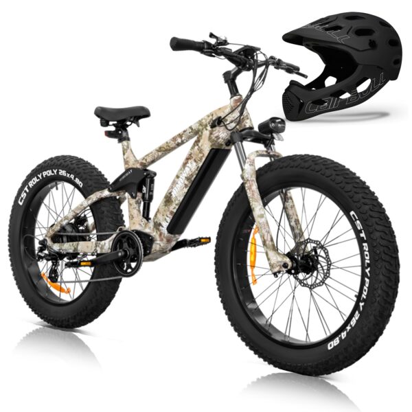 Himiway Cobra 26x4.8 Electric Bike for Adults 80MI Long Range 750W Mountain Ebike with Four Bar Linkage Suspension 400lb Payload 25MPH 7 Speed System Ride beyond 80MI on the Himiway Cobra electric bike with 750W motor and four-bar linkage suspension. Conquer any terrain with ease and enjoy a smooth riding experience.