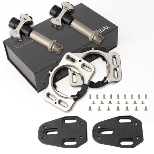 JFOYH Road Bike Ultralight Pedals with Cleat Set 3 Hole to 4 Hole Adapters SPEEDPLAY ZERO Compatible Experience cycling excellence with JFOYH Ultralight Pedals. Easy lock & unlock, 0-15° adjustment. Includes shoe adapters.