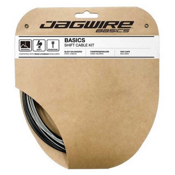 Jagwire Basics Shift Cable Kit for SRAMShimano Black 5 7 Speed Upgrade your bike with Jagwire Basics Shift Cable Kit. Ideal for 5-7 speed rear derailleurs, smooth shifting, pre-stretched galvanized cables, and easy installation.