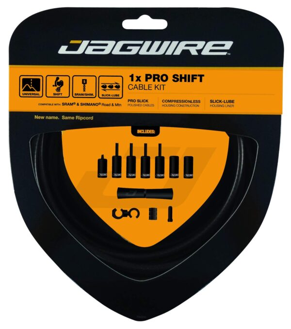 Jagwire Universal 1x Pro Shift Kit for Road MTN Gravel Bike SRAM Shimano Stealth Black Enhance your bike's performance with Jagwire 1x Pro Shift Kit. Precision shifting, stylish design, and a 2-Year warranty included.