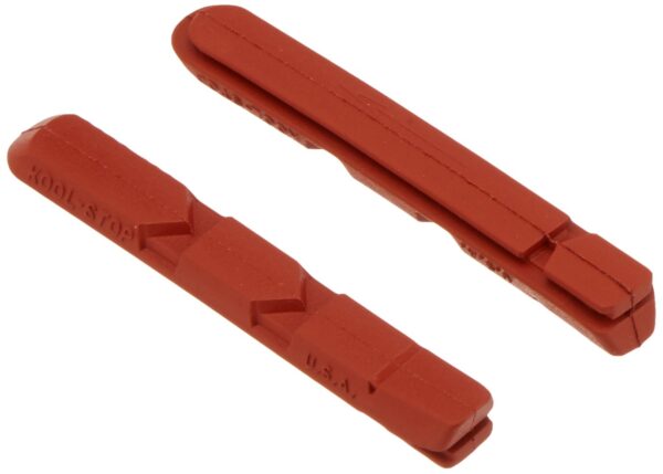 Kool Stop V Bicycle Brake Pad Inserts Salmon Color Upgrade your bike with Kool Stop V Bicycle Brake Pad Inserts in Salmon color. Designed for linear pull brakes, these pads ensure a smooth and reliable braking experience.