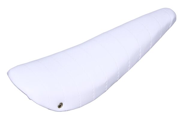 Lowrider 20 Banana Saddle Vinyl All White Bike Seat Chopper Bicycle Part Upgrade your bike with the Lowrider 20' Banana Saddle Vinyl in All White. Made of durable vinyl, this seat is designed for comfort and style. Add a touch of uniqueness to your ride!