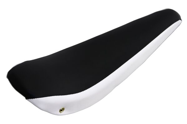 Lowrider 20 Banana Saddle Vinyl BlackWhite Bike Seat Bicycle Part Chopper Lowrider Size Enhance your biking experience with the Lowrider 20' Banana Saddle in Vinyl Black/White. This bike seat boasts a stylish design and comfortable dimensions of 17 3/4' length and 5' width. Crafted from durable vinyl, it ensures long-lasting quality for your rides.