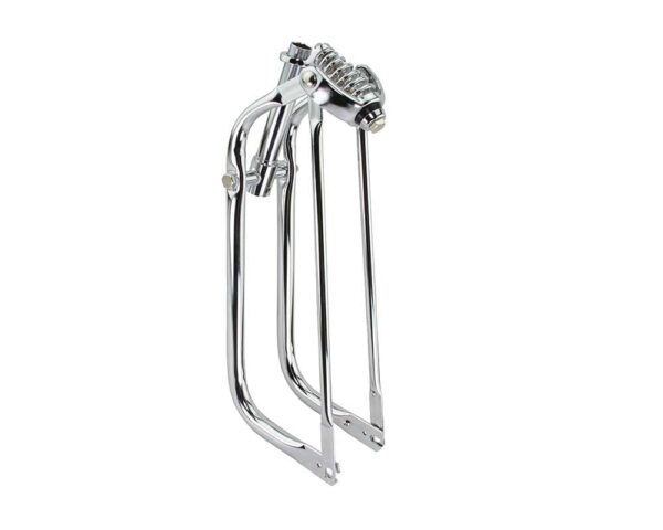 Lowrider Bike 20 Vintage Spring Fork 1 Inch Chrome Beach Cruiser Bicycle Enhance your biking experience with the Lowrider Bike 20 Vintage Spring Fork. This 1 Inch Chrome Beach Cruiser Bicycle Fork combines classic style with modern functionality. Ride in comfort and style with this vintage-inspired bike accessory.