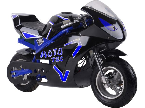 MotoTec 36v 500w Electric Pocket Bike GT Blue Size nan Features Powerful 36V 500W Motor Extended Riding Time The MotoTec Electric Pocket Bike GT in Blue offers thrilling rides with its 36V 500W motor, reaching a top speed of 20 MPH. Equipped with a high-capacity 36V battery, this pocket bike provides extended riding time for uninterrupted fun. With front and rear disc brakes, it ensures safe and controlled rides. Adjustable handlebars and seat height offer versatile riding options for a personalized experience. Embrace eco-friendly riding with zero emissions from this electric pocket bike.