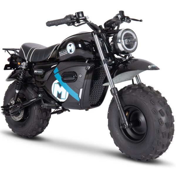 MotoTec 60v 1500w Electric Mini Bike Lithium Black 28mph Top Speed 60v20ah Battery Experience the MotoTec 60v 1500w Electric Mini Bike! Safer than ever with a 1500w brushless hub motor, twist throttle, and key start. Built rugged with knobby tires for any terrain.