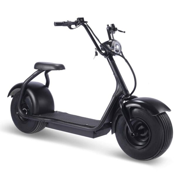 MotoTec Fat Tire 60V 18Ah 2000W Electric Scooter Black Small 2000W 60V 18Ah Lithium Ion Unleash the power with the MotoTec Fat Tire 2000W Electric Scooter in sleek black. Reach up to 20mph with a 20-mile range per charge. Conquer any terrain with front LED light, hydraulic brakes, and Hugh tires.