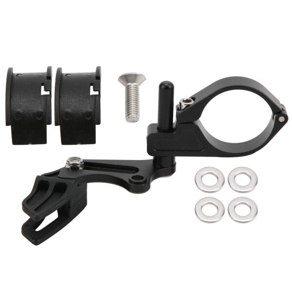 Mountain Bike Single Disc Chain Protector Accessory VBESTLIFE Black Aluminum Alloy Enhance your cycling experience with the VBESTLIFE Mountain Bike Single Disc Chain Protector. Made of high-quality aluminum alloy, this black chain accessory ensures a smooth and secure ride. Includes chain guide, screw, gaskets, and converters.