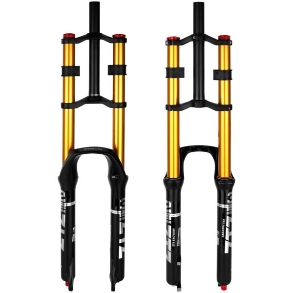 Mountain Bike Suspension Fork 2627.529 for DH Air Double Shoulder Downhill Shock Absorber Upgrade your mountain bike with this high-performance Suspension Fork for DH riding. Features include double shoulder design, air shock absorber, and durable aluminum construction.