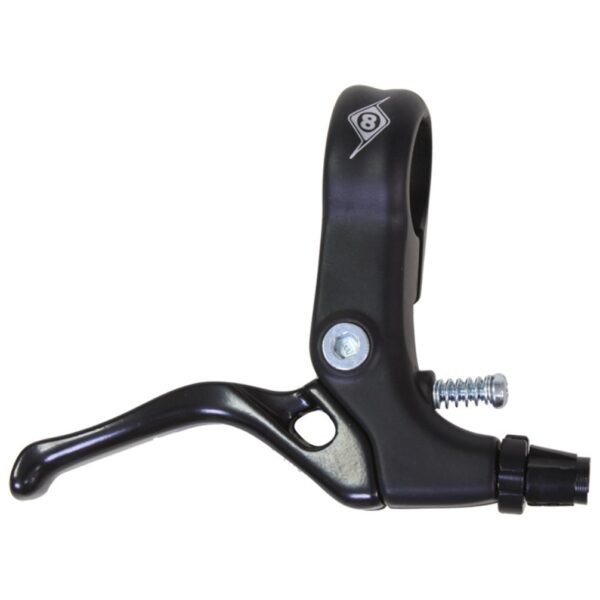 Origin8 Mini Trigger Brake Lever BlackBlack RH Caliper Cantilever 22.2mm Clamp Enhance your bike's performance with the Origin8 Mini Trigger Brake Lever. Specifically designed for caliper & cantilever brakes, this lever features a cold-forged double-bent blade for precise control. With a compact 22.2mm clamp and a one-finger operation, this lever ensures a smooth and responsive braking experience. Upgrade your ride with this sleek black lever from Origin8.