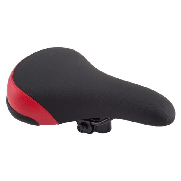 Origin8 Saddle BK OPS Mullet BKRD wCLAMP Steel Rails PVC Cover BlackRed Unleash BMX fun with the Origin8 Saddle BK-OPS Mullet. Featuring a 2-tone design, PVC cover, and steel rails, this saddle is both stylish and durable. Get yours now!