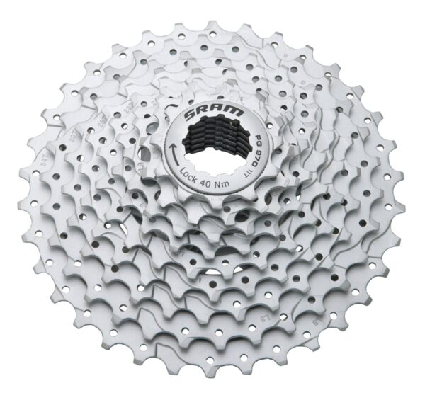 PG970 9 Speed Cassette SRAM Fits Shimano Compatible Freehub Bodies Upgrade your ride with the PG970 9-Speed Cassette from SRAM. Designed for top shifting performance, this cassette features an aluminum lockring and a range of 12-26 cassette cogs. Compatible with Shimano/SRAM 8, 9, 10 Speed bodies, this durable cassette is a perfect choice for any cycling enthusiast.