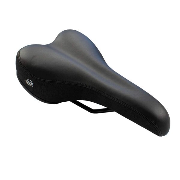 Planet Bike Comfort Classic Mens Bike Seat Mid Width Comfortable Durable Upgrade your cycling experience with the Planet Bike Comfort Classic Men's Bike Seat. Built to be both comfortable and durable, this saddle features mid-width and mid-length dimensions suitable for many riders. With sit-bone foam padding and a center recess for anatomic relief, it ensures a comfortable ride. Mounts easily on standard bike seat posts.