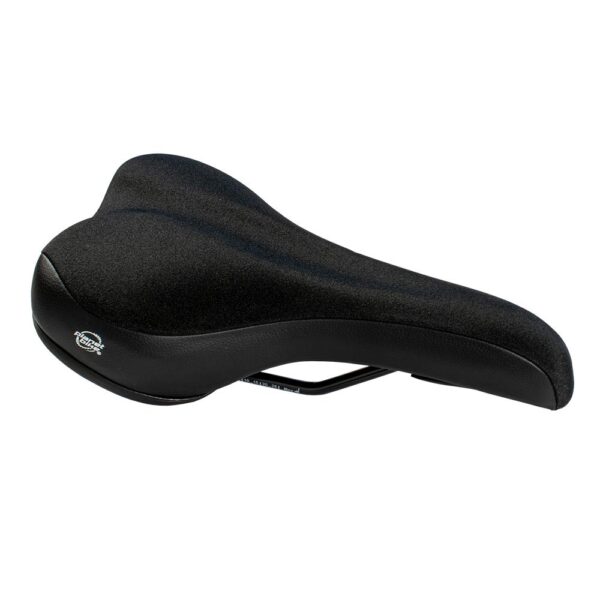 Planet Bike Comfort Gel Bike Seat for Men Sit Bone Gel Pads Anatomic Relief Experience ultimate comfort with the Planet Bike Comfort Gel bike seat for men. Featuring sit-bone gel pads and foam padding, this saddle relieves pressure from soft tissue. The center recess provides comfortable anatomic relief, while the Lycra cover with abrasion-resistant side material ensures durability. Say goodbye to saddle soreness and hello to a cloud-like ride!