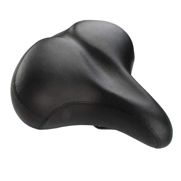 Planet Bike Cruiser Web Spring Bike Seat Large Comfortable Wide Profile Foam Padding Center Recess Weather Resistant Experience ultimate comfort with the Planet Bike Cruiser Web Spring bike seat. This saddle is designed for recreational and leisure riders seeking a wide platform and cushioned support. The Web spring base with coil spring suspension ensures maximum shock absorption, while the wide profile design maximizes the support area. Enjoy the foam padding for added comfort, and the center recess provides anatomical relief. The weather-resistant cover with abrasion-resistant side material ensures durability.