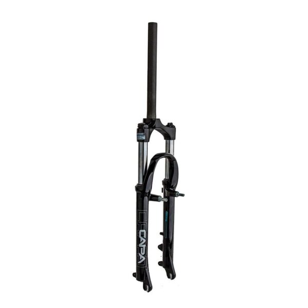 RST Capa ML Suspension Fork 26 Threadless Black 80mm Travel 2050g Upgrade your ride with the RST Capa ML Suspension Fork. Offering 80mm travel, coil spring, and mechanical lock-out, this black fork is lightweight at 2050g. Perfect for cross country adventures.