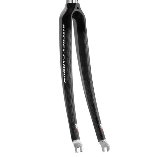 Ritchey Comp Carbon Road Fork 700c 1 Straight Steerer Carbon Fiber Blade with Alloy Crown and Steerer Short Reach Rim Brake Upgrade your road bike with the Ritchey Comp Carbon Fork for responsive handling. Carbon fiber blades reduce vibration and weight for a confident ride.