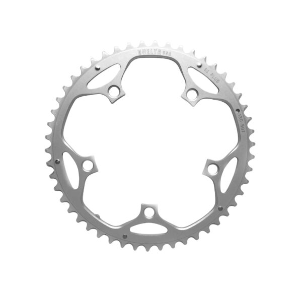 SE Plus 130mmBCD Chainring Vuelta 7075 Aircraft Aluminum CNC Design Enhance your cycling performance with the SE Plus Chainring by Vuelta. Crafted in the USA from 7075 Aircraft Aluminum, this chainring features the latest CNC design for precision and durability. Ramped and pinned for indexed drivetrains, it ensures smooth gear shifting and optimal performance on your rides.