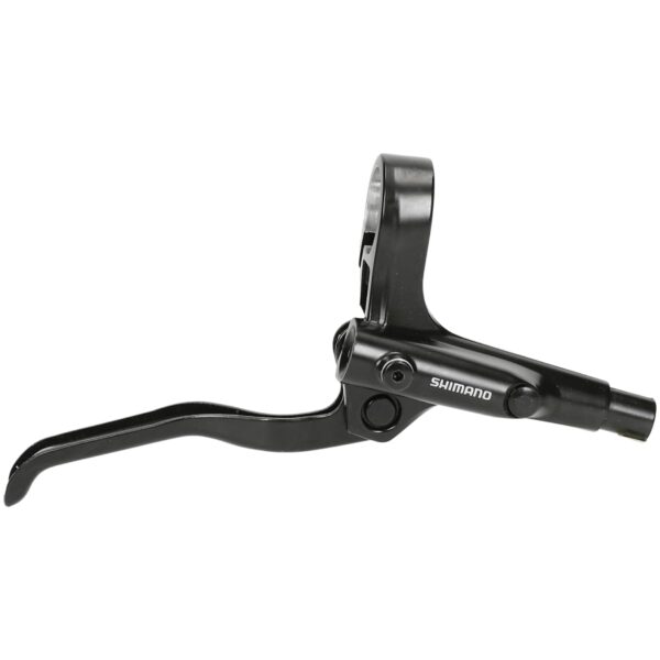 SHIMANO Altus BL MT201 Brake Lever Right Hand Black Unisex 7.8 L x 15.6 H x 8.2 W Economical SHIMANO Altus BL-MT201 disc brake lever delivers powerful braking at your fingertips. Featuring a 2-finger Alloy design for a secure grip, slim reservoir body, low height Master cylinder, and lever reach adjustment. Suitable for use with mineral oil only.