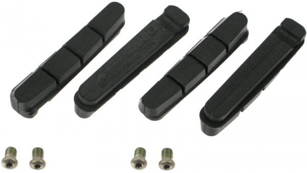 SHIMANO R55C4 Carbon Rim Bicycle Brake Pad Inserts 2 Pairs Y8L298072 Brand SHIMANO Size nan Top-level brake pads for carbon rim brakes in wet and dry conditions. Compatible with various Shimano models. Includes fixing bolts. Optimize your bike's performance and safety with original Shimano parts.