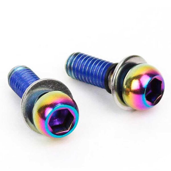 SRAM Caliper Mounting Hardware Direct Standard Mount Stainless Rainbow Bolts SRAM Disc Caliper Upgrade your bike with SRAM Caliper Mounting Hardware. This stainless steel hardware ensures a secure mount for your disc brake caliper.