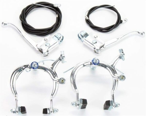 SUNLITE CruiserMX Brakes Set Silver Alloy 73 91mm Reach Upgrade your bike with SUNLITE Cruiser/MX Brakes Set. Full alloy front & rear calipers, levers, cables, and housing. Designed for frames with 73-91mm reach. Fits BMX and MTB bars.