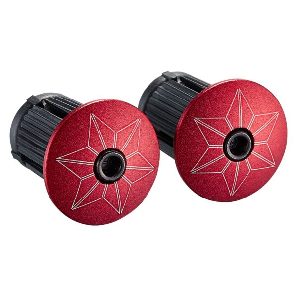 SUPACAZ Unisexs Star Plugz Red Anodized Aluminum Laser Etched Enhance your bike with SUPACAZ Unisex's Star Plugz in striking Red. Crafted from high-quality aluminum, laser etched for style and durability. Upgrade your ride today!