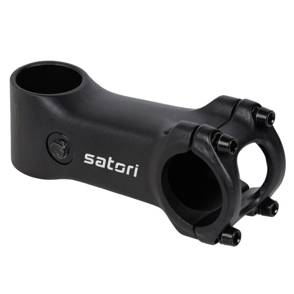 Satori Stealth 6 Road Mountain Bike Bicycle Handlebar Stem 31.8mm Clamp 7 Degree 3D Forged Alloy 100mm Size Upgrade your bike with the Satori Stealth-6 Road Mountain Bike Bicycle Handlebar Stem. Compatible with 1-1/8' forks, this durable stem is designed to enhance your riding experience. With a stunning matte black finish and unique single pinch bolt design, it's both stylish and functional. Enjoy improved performance and confidence on the road or trails. Order now and enjoy a worry-free 5-year warranty!