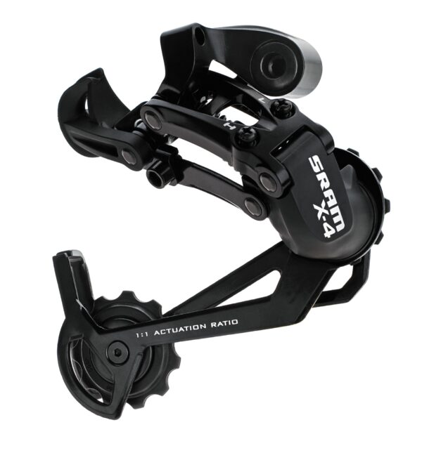 Schaltwerk ESP X4 9 Speed Long Cage SRAM Derailleur Upgrade your shifting experience with the SRAM X.4 9-Speed Long Cage Derailleur. Perfect for MTB or pavement, it offers precise indexing and compatibility with 7-, 8-, and 9-speed systems. Must-have for ESP shifters.