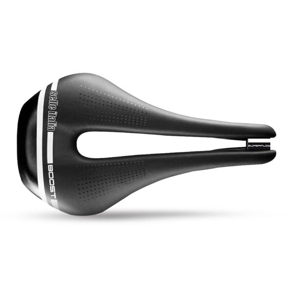 Selle Italia Novus Boost Saddle 256x135mm COMFORT DUAL PADDING STEEL RAILS Embark on new adventures with the Selle Italia Novus Boost Saddle. Designed for road and off-road cycling, this saddle features SuperFlow technology for enhanced comfort on long rides. With dual padding and durable steel rails, it ensures a comfortable and supportive ride for all distances.