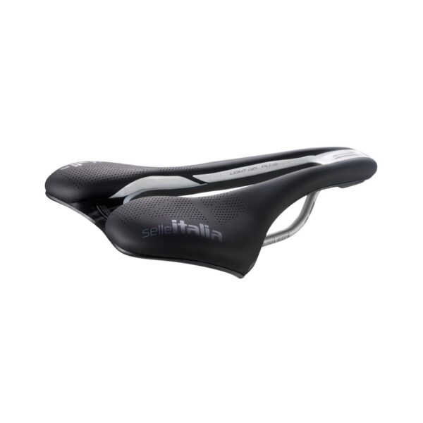 Selle Italia SLR Boost Endurance Ti316 Superflow Road Bike Saddle Black White 248 x 145mm 207g Racing Triathlon Seat Enhance your cycling performance with the Selle Italia SLR Boost Endurance Ti316 Superflow Road Bike Saddle. Made for performance use, this saddle offers lightness and comfort for road, racing, endurance, and triathlon. Featuring a compact structure with a slight rise at the back for optimal positioning, it enhances power transfer and comfort during hard pedaling efforts. The Fibra-Tek cover, Ti316 rails, and lightweight design ensure durability without compromising performance. Ride longer and more comfortably with the SLR Boost Endurance Ti316 Superflow Saddle.