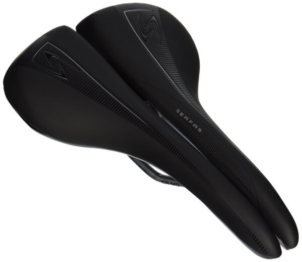 Serfas Mens RoadMTB Performance Race Saddle Black RX RR ICS Comfort Waterproof 70mm X 158mm Enhance your ride with the Serfas Men's Road/MTB Performance Race Saddle in Black. Featuring the new RX-RR design, enjoy ultimate comfort with the patented ICS Comfort System and a soft feel waterproof microfiber cover. Say goodbye to numbness and hello to a sleek and nimble saddle built for performance.