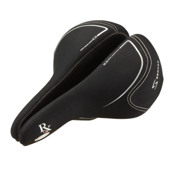 Serfas RX Womens Bicycle Saddle ICS Comfort Guarantee Dual Density Base RX Cut Out Lycra or Microfiber Cover Embark on the ultimate cycling experience with Serfas RX Women's Bicycle Saddle. Designed with patented I.C.S. Infinite Comfort System and RX Cut out for eliminating numbness during long rides. Choose between Lycra or waterproof microfiber cover for personalized comfort. Enjoy the support of Dual Density base technology for a smooth and enjoyable cycling journey.