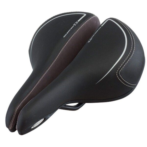 Serfas RX Womens Saddle Vinyl 90 Day Comfort Guarantee I.C.S. Deep Groove Dual Density Experience the ultimate ride with the Serfas RX Women's Saddle. Featuring a 90-Day Comfort Guarantee, Patented I.C.S. for Infinite Comfort, Deep Groove design, and Dual Density base technology. Rider-tested and approved for quality and performance.