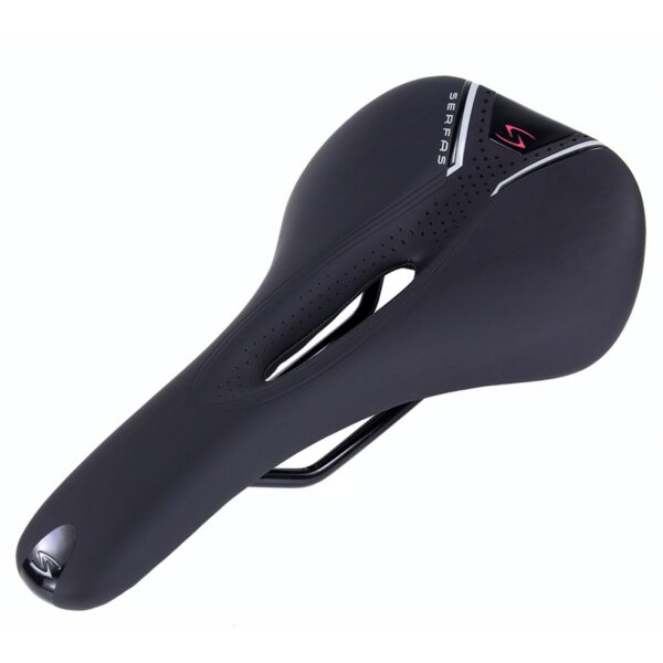 Serfas SPR 2 Spartan 2 SaddleCutout 145mm Sport Design Black Chromoly Rails Dual Density® Base Deep Groove™ Design Enhance your cycling experience with the Serfas SPR-2 Spartan 2 Saddle. Featuring a sporty design, black Chromoly rails, and a dual-density base, this saddle provides comfort and support. The deep groove design and cutout base offer soft tissue relief, making it ideal for both high-end riders and weekend warriors. Stay dry with the waterproof soft feel microfiber cover. Available in two sizes and weighing approximately 308 grams, this saddle is a must-have for any cyclist.