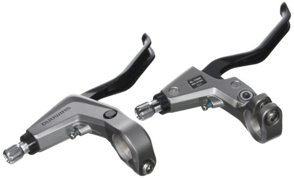 Shimano BL T4000 Alivio 2 Finger Brake levers for V Brakes Silver SHIMANO nan V Brake Compatible Great value V-brake levers for on- and off-road riders, fully adjustable with all-alloy construction. Features internal bump stop for quiet operation, three-finger lever for better control, and accessible reach adjuster for customization.