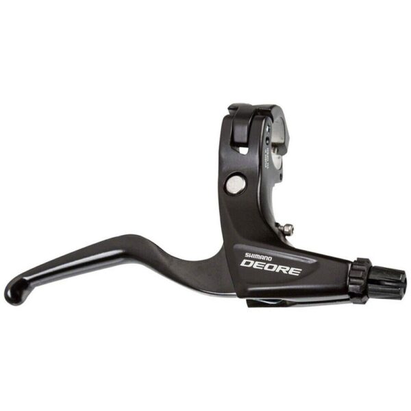 Shimano Deore BL T610 V Brake Lever Black Right Side Ergonomic 3 Finger Upgrade your biking experience with the Shimano Deore BL-T610 V-Brake Lever. This black, right-side lever features an ergonomic 3-finger design for precise control. Enhance your braking performance with the internal bumper stop for a silent lever return. Compatible with I-spec, this lever is lightweight at 205g.